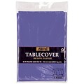 Amscan 84 Plastic Round Tablecover, 9/Pack, Purple (77018.106)