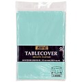 Amscan 84 Robins Egg Blue Plastic Round Tablecover, 9/Pack (77018.121)