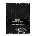 Amscan 14 x 29 Black Plastic Tableskirt, 4/Pack (77025.1)