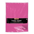 Amscan Plastic Table Skirt, 14L x 29W, Bright Pink, 4/Pack (77025.103)