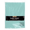 Amscan 14 x 29 Robins Egg Blue Plastic Tableskirt, 4/Pack (77025.121)