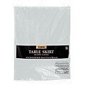 Amscan 14 x 29 Silver Plastic Tableskirt, 4/Pack (77025.18)