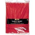 Amscan 14 x 29 Apple Red Plastic Tableskirt, 4/Pack (77025.4)