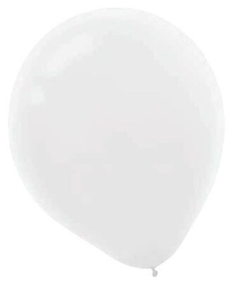 Amscan Packaged Solid Color Latex Balloons, 12, White, 4/Pack, 72 Per Pack (113250.08)
