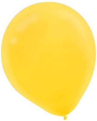 Amscan Solid Color Latx Balloons Packaged, 12, Yellow Sunshine, 4/Pack, 72 Per Pack (113250.09)