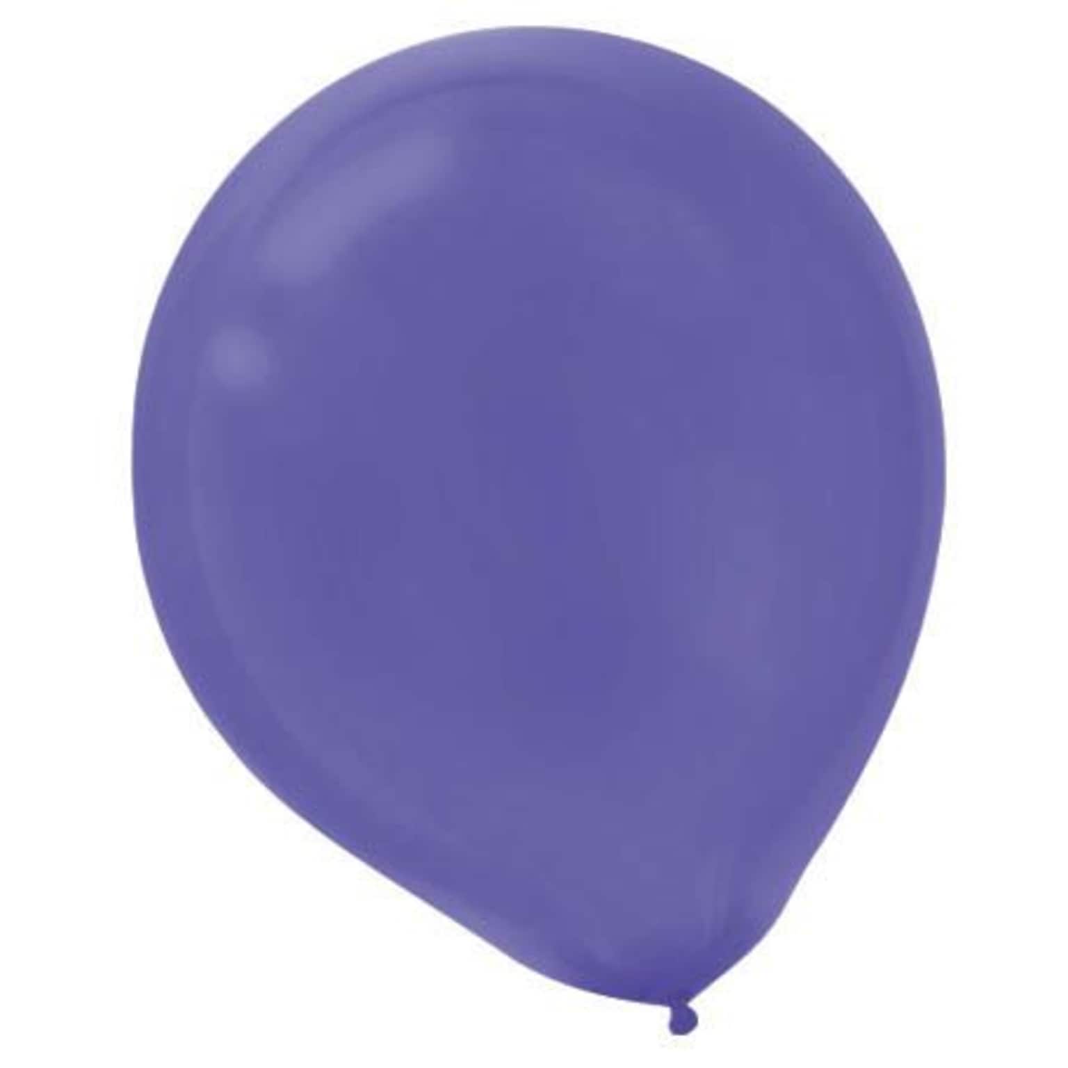 Amscan Solid Color Packaged Latex Balloons, 12, New Purple, 4/Pack, 72 Per Pack (113250.106)