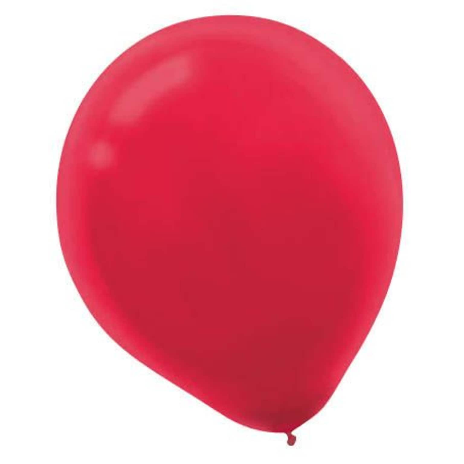 Amscan Solid Color Latex Balloons Packaged, 12, Apple Red, 4/Pack, 72 Per Pack (113250.4)