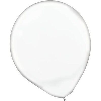 Amscan Solid Color Latex Balloons Packaged, 12, 4/Pack, Clear, 72 Per Pack (113250.86)