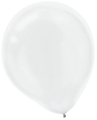 Amscan Pearlized Latex Balloons Packaged, 12, 3/Pack, White, 72 Per Pack (113251.08)