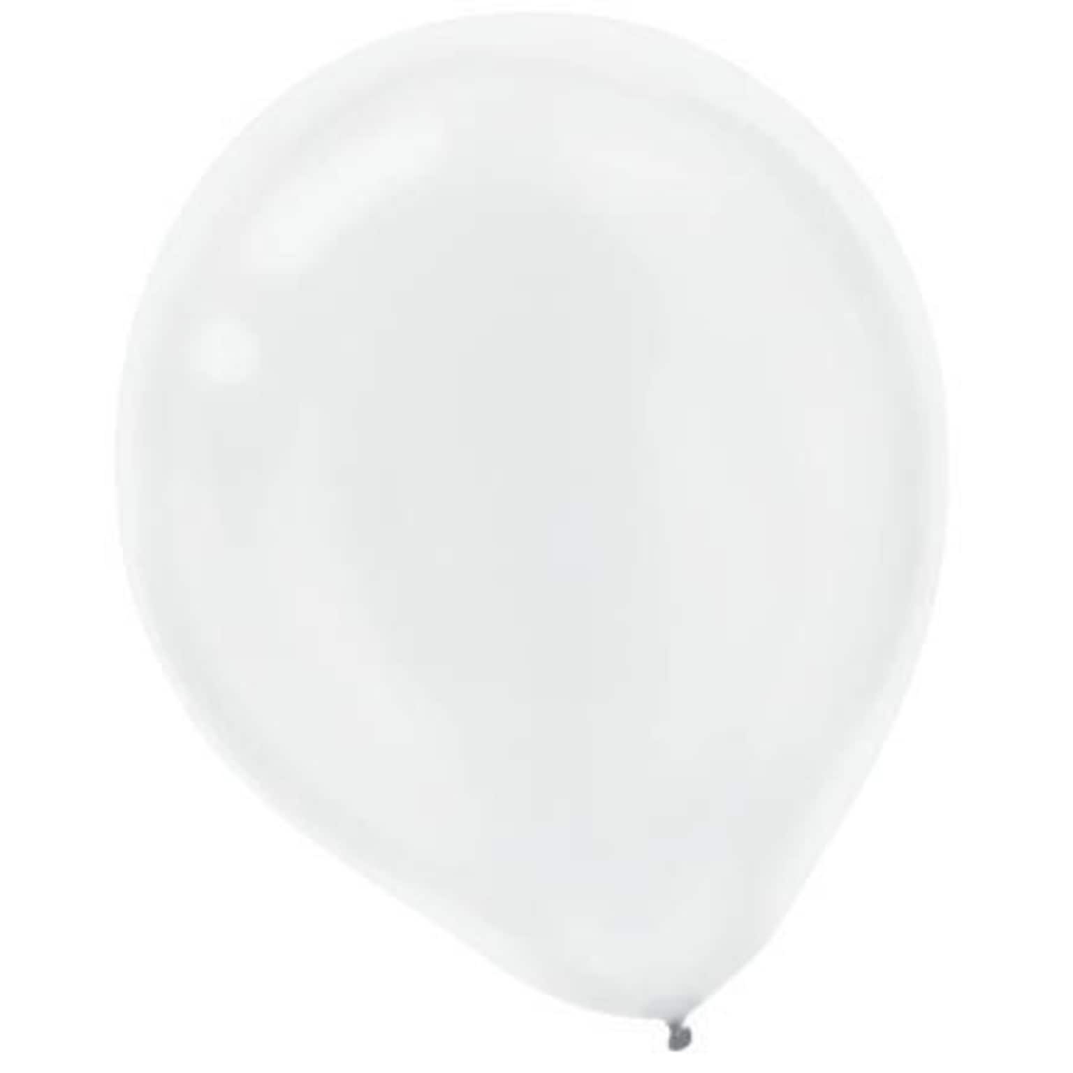 Amscan Pearlized Latex Balloons Packaged, 12, 3/Pack, White, 72 Per Pack (113251.08)