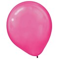 Amscan Pearlized Packaged Latex Balloons, 12, Bright Pink, 3/Pack, 72 Per Pack (113251.103)