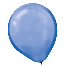 Amscan Pearlized Packaged Latex Balloons, 12, Bright Royal Blue, 3/Pack, 72 Per Pack (113251.105)