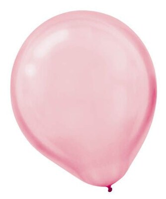 Amscan Pearlized Latex Balloons Packaged, 12, 3/Pack, New Pink, 72 Per Pack (113251.109)