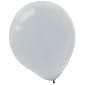 Amscan Pearlized Latex Balloons Packaged, 12'', 3/Pack, Silver, 72 Per Pack (113251.18)