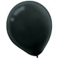 Amscan Solid Color Latex Balloons Packaged, 12'', 18/Pack, Black, 15 Per Pack (113252.1)
