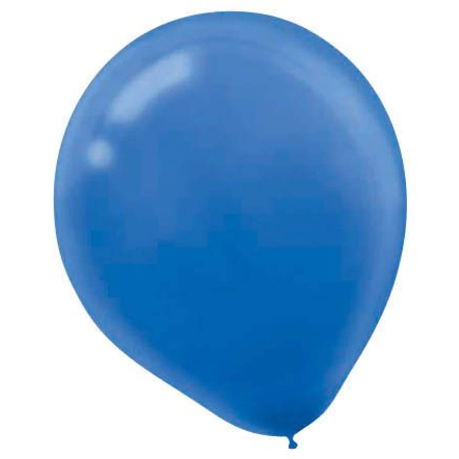 Amscan Solid Color Packaged Latex Balloons, 12, Bright Royal Blue, 18/Pack, 15 Per Pack (113252.105)