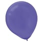 Amscan Solid Color Latex Balloons Packaged, 12'', 18/Pack, New Purple, 15 Per Pack (113252.106)