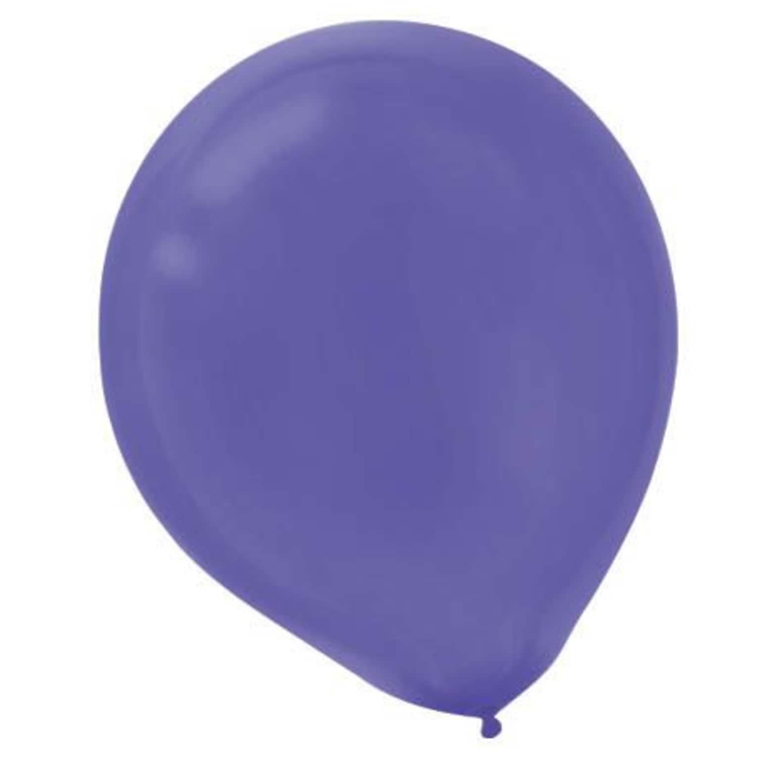 Amscan Solid Color Latex Balloons Packaged, 12, 18/Pack, New Purple, 15 Per Pack (113252.106)