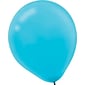 Amscan Packaged Solid Color Latex Balloons, 12''L, Caribbean Blue, 18/Pack, 15 Per Pack (113252.54)