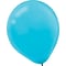 Amscan Packaged Solid Color Latex Balloons, 12L, Caribbean Blue, 18/Pack, 15 Per Pack (113252.54)