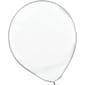 Amscan Solid Color Latex Balloons Packaged, 12'', 18/Pack, Clear, 15 Per Pack (113252.86)