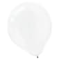 Amscan Pearlized Latex Balloons Packaged, 12'', 16/Pack, White, 15 Per Pack (113253.08)