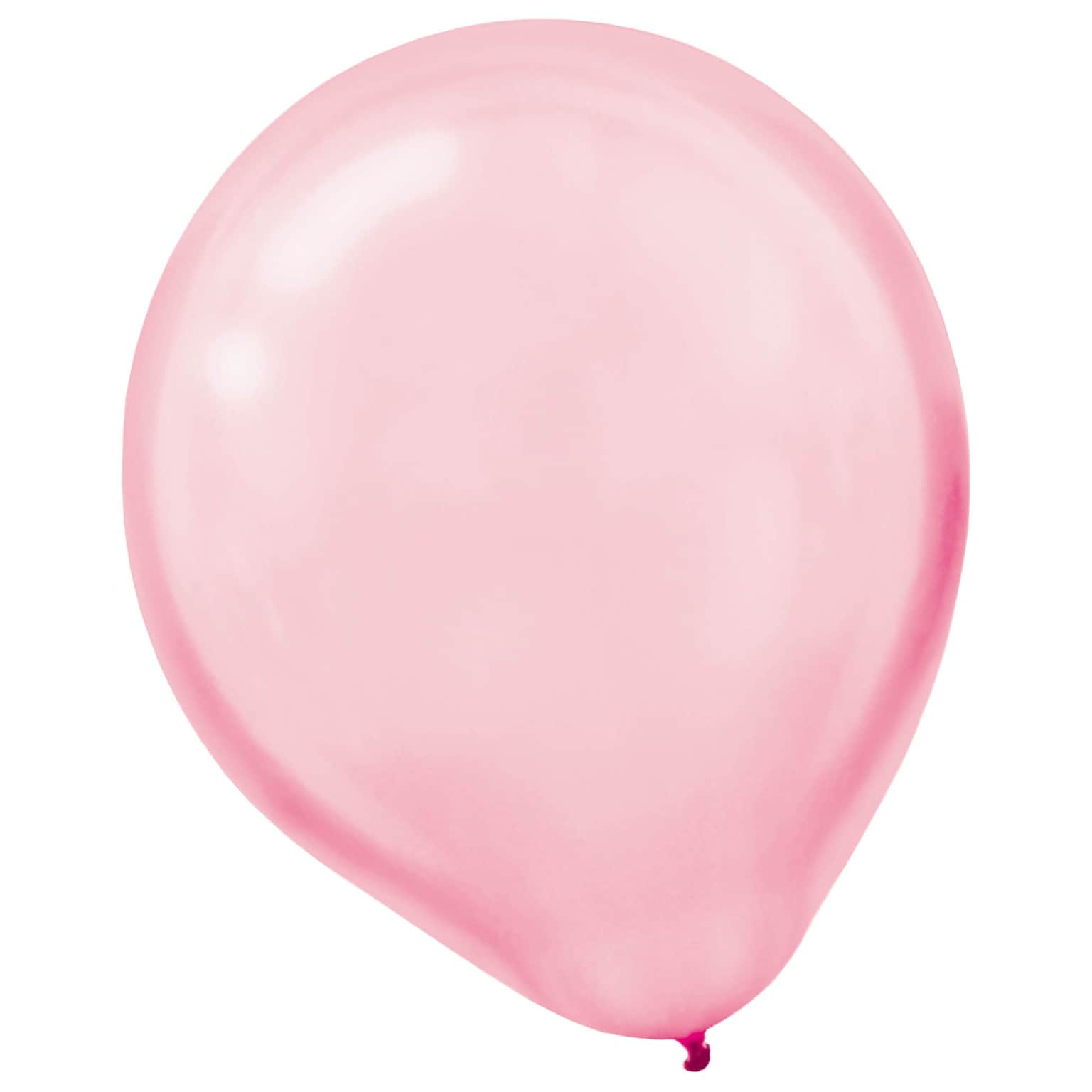 Amscan Pearlized Latex Balloons Packaged, 12, 16/Pack, New Pink, 15 Per Pack (113253.109)
