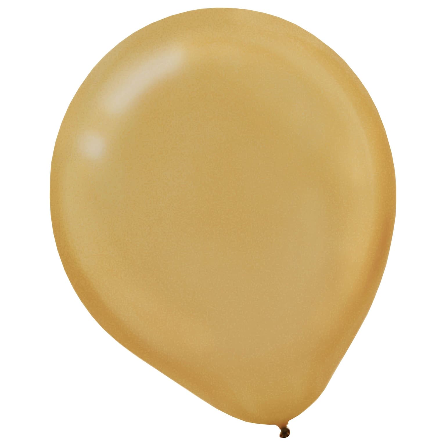 Amscan Pearlized Latex Balloons Packaged, 12, 16/Pack, Gold, 15 Per Pack (113253.19)