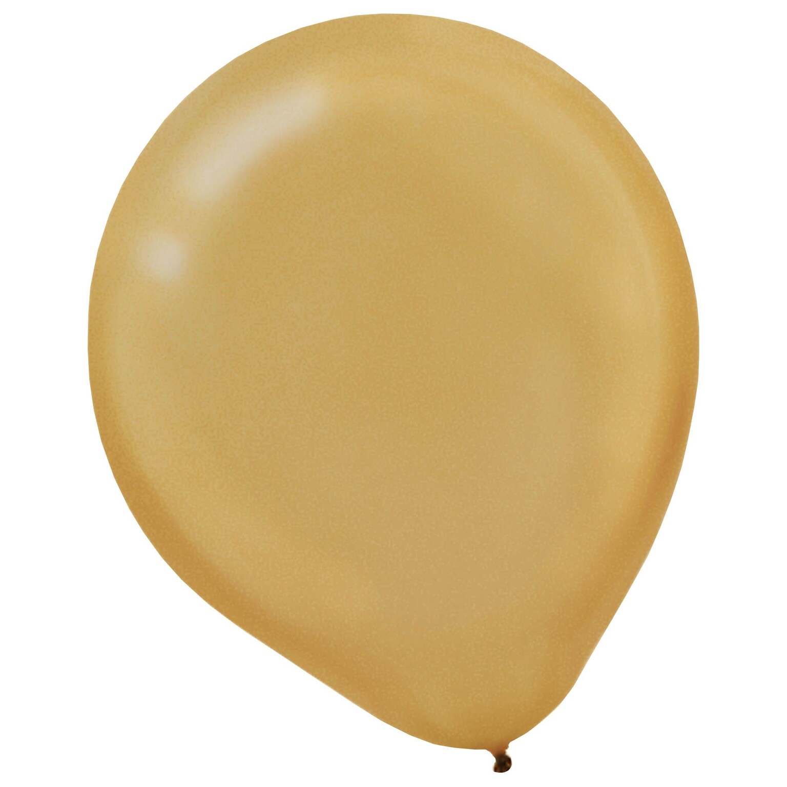 Amscan Pearlized Latex Balloons Packaged, 12, 16/Pack, Gold, 15 Per Pack (113253.19)