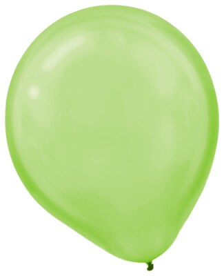 Amscan Pearlized Latex Balloons Packaged, 12'', 16/Pack, Kiwi, 15 Per Pack (113253.53)