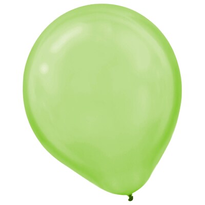 Amscan Pearlized Latex Balloons Packaged, 12, 16/Pack, Kiwi, 15 Per Pack (113253.53)