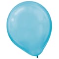 Amscan Pearlized Packaged Latex Balloons, 12, Caribbean Blue, 16/Pack, 15 Per Pack (113253.54)