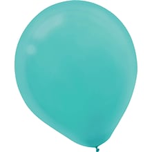 Amscan Solid Color Latex Balloons Packaged, 9, 18/Pack, Robins Egg Blue, 20 Per Pack (113255.121)