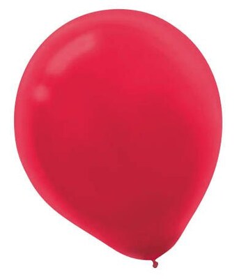 Amscan Solid Color Packaged Latex Balloons, 9, Apple Red, 18/Pack, 20 Per Pack (113255.4)