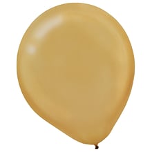 Amscan Pearl Latex Balloons, 18/Pack, Gold, 20 Per Pack (115255.19)