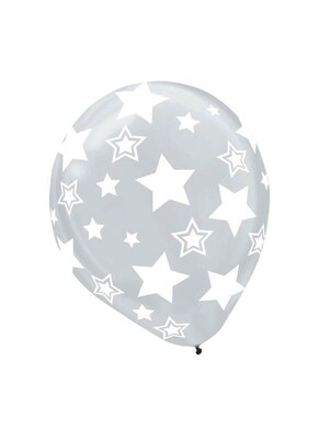 Amscan Stars Latex Balloons, 12'', 3/Pack, Assorted, 20 Per Pack (115500)