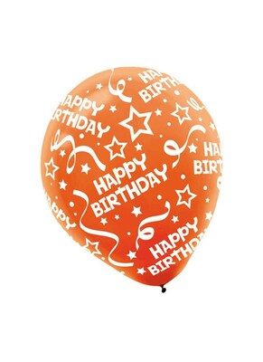 Amscan Birthday Confetti Latex Balloons, 12, 3/Pack, Bright Assorted, 20 Per Pack (115503)
