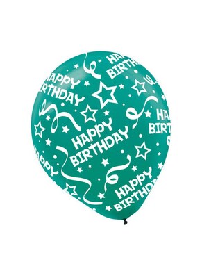 Amscan Birthday Confetti Latex Balloons, 12, Bright Assorted Colors, 3/Pack, 20 Per Pack (115504)
