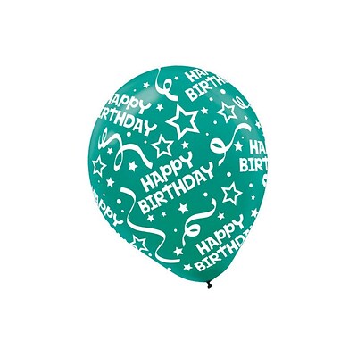 Amscan Birthday Confetti Latex Balloons, 12, Bright Assorted Colors, 3/Pack, 20 Per Pack (115504)