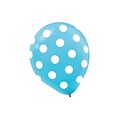 Amscan Polka Dot Latex Balloons, 12, 9/Pack, Caribbean, 6 Per Pack (115700.54)