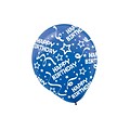 Amscan Birthday Confetti Latex Balloons, 12, Bright Royal Blue, 9/Pack, 6 Per Pack (115800.105)
