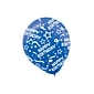 Amscan Birthday Confetti Latex Balloons, 12'', Bright Royal Blue, 9/Pack, 6 Per Pack (115800.105)