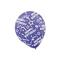 Amscan Birthday Confetti Latex Balloons, 12, 9/Pack, New Purple, 6 Per Pack (115800.106)