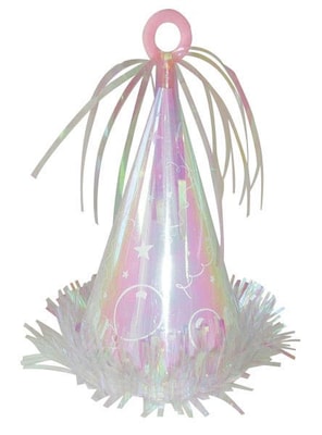 Amscan Party Hat Balloon Weight; 6oz, Iridescent, 9/Pack (117695.15)