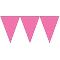 Amscan Paper Pennant Banner, 15, Bright Pink, 6/Pack (120099.103)