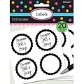 Amscan Scalloped Paper Label Stickers, 2, Black, 16/Pack, 5 Per Pack (157750.1)