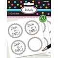 Amscan Scalloped Paper Label Stickers; 2, Silver, 16/Pack, 5 Per Pack (157750.18)