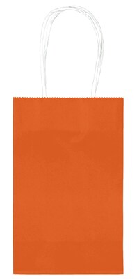 Amscan Kraft Paper Bag, 8.25 x 5.25, Orange Peel, 4/Pack, 10 Bags/Pack (162500.05)