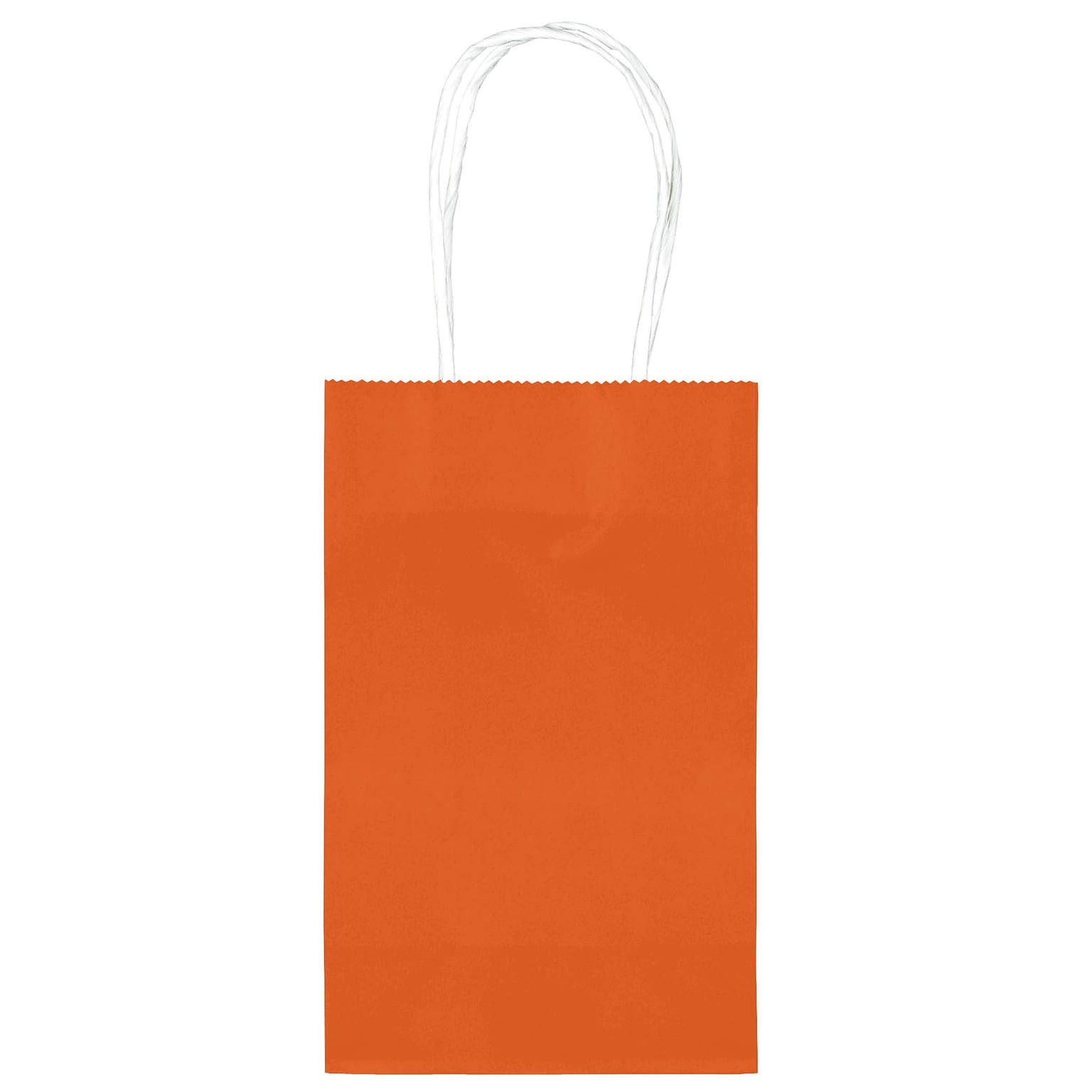 Amscan Kraft Paper Bag, 8.25 x 5.25, Orange Peel, 4/Pack, 10 Bags/Pack (162500.05)