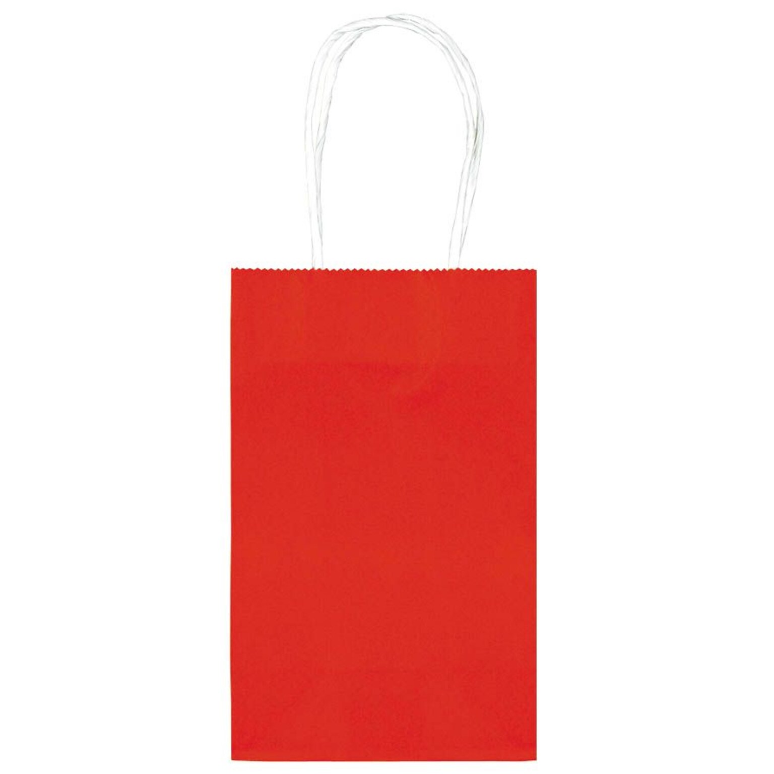 Amscan Kraft Paper Bag, 8.25 x 5.25, Red, 4/Pack, 10 Bags/Pack (162500.07)